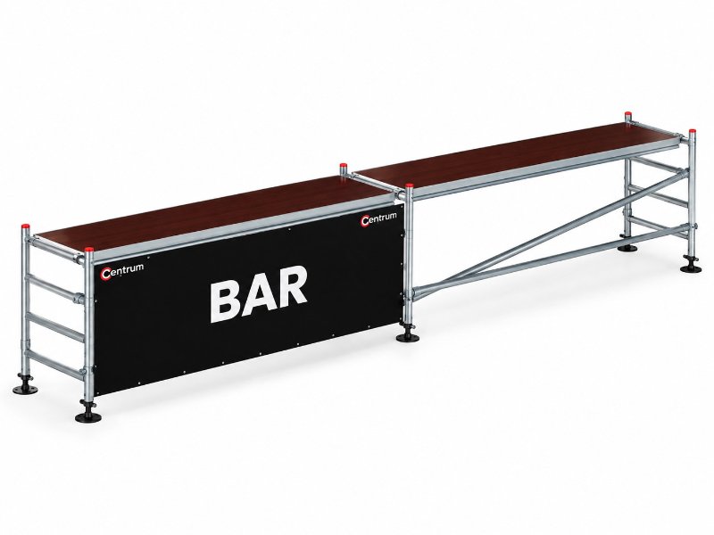Stilladsbar Dobbelt 6.1 meter med bannere